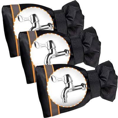 Outdoor Faucet Socks - 5.9" W x 7.7" H for Winter Freeze Protection, Tap Cover, Spigot Cover - 3 Piece