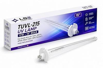 LSE Lighting TUVL-215 17W 15-Inch UV Lamp for Fresh-Aire UV Systems | 254nm 425mA quartz replacement bulb for TUVL-200-E, APCO, Blue-Tube and AHU Series 1 HVAC systems; non-OEM; designed in USA.