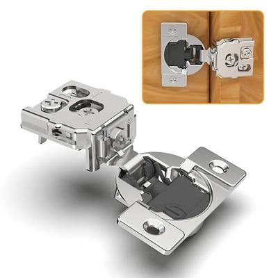 Chibery 10 Pack 1" Overlay 4D Soft Close Concealed Hinges for Face Frame Door, Adjustable Closing Speed, Smooth Slow Self Close Hinges, Satin Nickel, 105° Open Angle Stainless Steel Cabinet Hinges