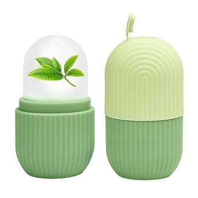 Ice Face Roller, Ice Roller for Face and Eye,Gifts for Mom,Face Roller Skin Care,Naturally Tone and Tighten,Silicone Facial Massage Ice Mold,Reusable Facing Massage,Ice Mold for Beauty (Green)