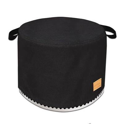 Round Fire Pit Cover For Yukon 27 Inch Yukon Fire Pit Cover, Heavy Waterproof Protective Yukon Fire Pit Accessories (Black)