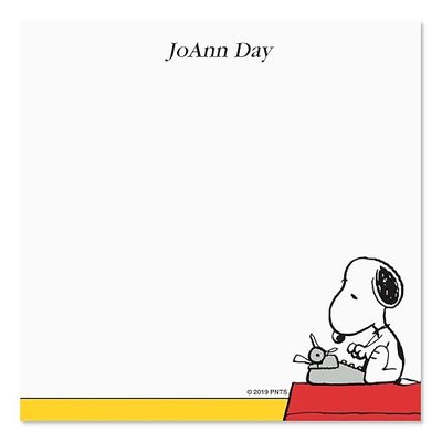 Current Personalized Note Sheets in a Cube by PEANUTS | 400-Sheets, 3.38” x 3.38”, Acrylic Case, Memo Sheets, Home & Office Organizer