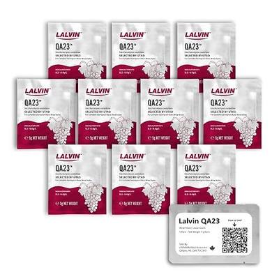 Lalvin QA23 Wine Yeast (10 Pack) - Sold by CAPYBARA Distributors Inc. | Make Wine Cider Mead Kombucha At Home, 5 g Sachets, Saccharomyces cerevisiae