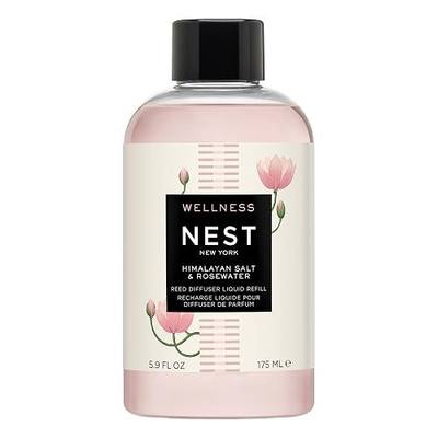 NEST New York Reed Diffuser Liquid Refill, Himalayan Salt & Rosewater - 5.9 fl oz - Fragrance for Up to 90 Days - Flame Free