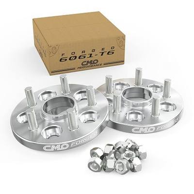 CMO 15mm 5x100 to 5x114.3 Wheel Adapters 54.1-60.1 Bore M12x1.5 Studs 2PCS | Hubcentric Fit, 6061-T6 Forged, 10.9 Grade Studs, Anodized Finish, For Lexus Toyota 5x100 Hubs to Fit 5x4.5 Wheels