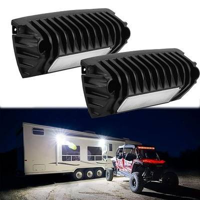 Chelhead RV Exterior Lights, Aluminum 12V LED Porch Lights, 2 Pack | 800LM at a Low 0.9A, Anti-glare, IP67 Scene Light for RVs, Campers, Travel Trailers, 5th Wheels, Trucks And Utility Vehicles