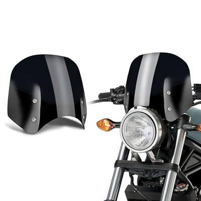 Motorcycle Windshield Spoiler Wind Deflector Air Deflector Windscreen for Rebel CMX300 / CMX 500 2017-2025, Rebel 500 300 Wind Deflector Smoke