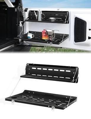 JROAD Bronco Double Layer Tailgate Table for 2021 2022 2023 2024 2025 2026 Ford Bronco 2/4 Door Rear Foldable Cargo Shelf Storage Shelf MOLLE Panel Bronco Accessories