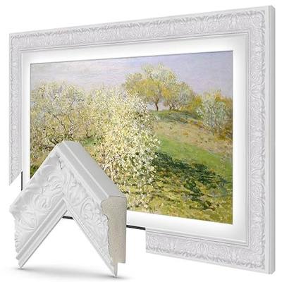 Tuscan Gloss White 43" Deco TV Frame for Samsung The Frame/Pro TVs
