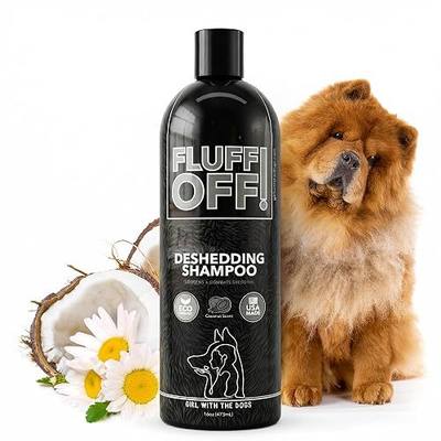 Fluff Off! by Girl With The Dogs, Natural Deshedding Dog & Cat Shampoo, 16 Oz, Made in USA, 8 Wks+