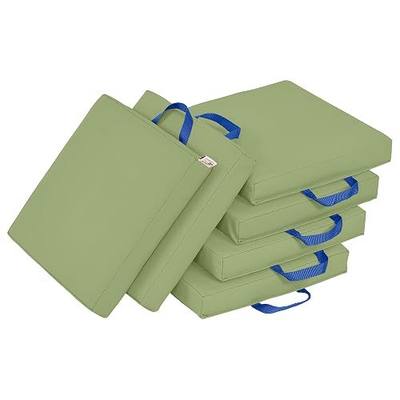 ECR4Kids SoftZone Floor Cushions, Square, Flexible Seating, Fern Green, 6-Piece