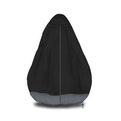 MBOOM 600D Outdoor Fountain Cover, Waterproof Garden Protector, 52 x 68 in | Black and gray 600D cover with adjustable drawstring helps keep large patio fountains cleaner through seasonal
