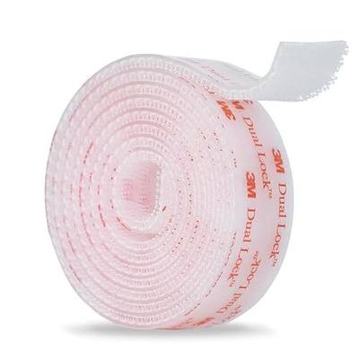 3M Dual Lock SJ3560 Reclosable Fastener, 1"×4ft, Clear, 1 Pack | Mounting Tape Interlocking Mushroom Shaped Strong Adhesive Hook Lock Sticky Tape for Indoor and Outdoor