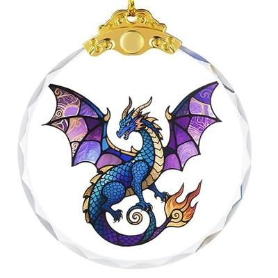 Dragon Christmas Ornaments for Tree Decoration, 2.75in Glass Decorative Hanging Ornaments, Xmas Tree Dragon Decor, Holiday Presents, Gift Exchange Ideas