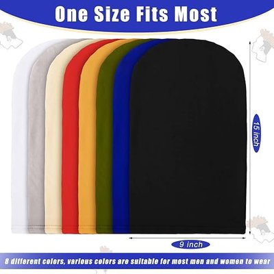 8 Pieces Unisex Dreadlock Cap Dreadlock Spandex Cap Long Hair Dreads Head Wrap Sleep Bonnet Full Cover for Men, 15 x 9 Inch (Multi Color)