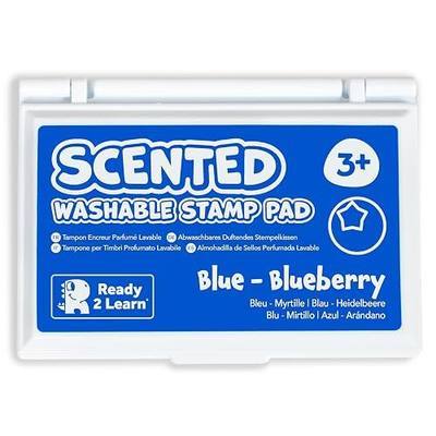 READY 2 LEARN Scented Stamp Pad for Kids, Blueberry, Blue | Washable, Non Toxic Ink Pad for Stamps, Fade Resistant, Decorate Arts and Crafts