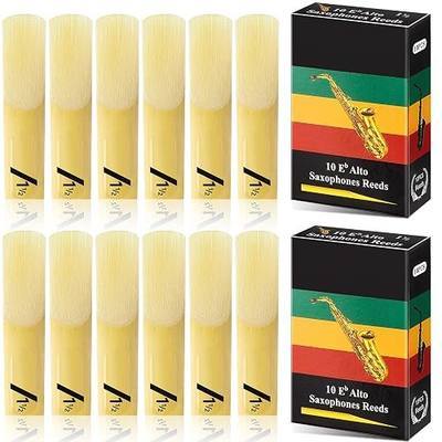 20 Pcs Alto Saxophone Reeds 1.5 with Individual Package Professional Alto Sax Reed Thin Tip Easy Blowing Bamboo Reeds Saxophone Accessories for Beginners Players Daily Use Practice