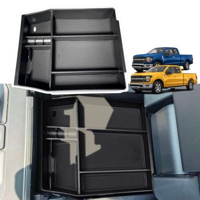 2024 F150 Center Console Organizer Tray for 2021 2022 2023 2024 Ford F150 Raptor Center Armrest Storage Box for Ford F150 2022 Accessories (NOT FOR After 2024 XLT STX Lighting Tremor Raptor Lariat.)