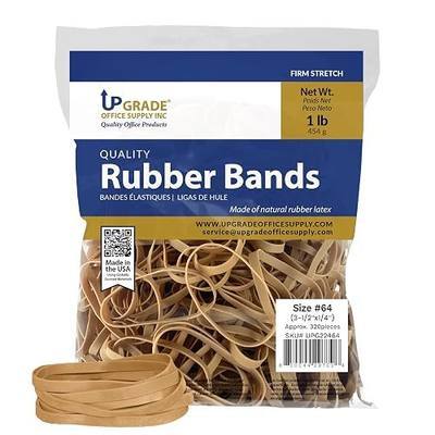 Upgrade Office Supply UPG22464 Rubber Bands, Size #64 (3-1/2 in x 1/4 in), 320 Bands, 1 lb Bag, USA
