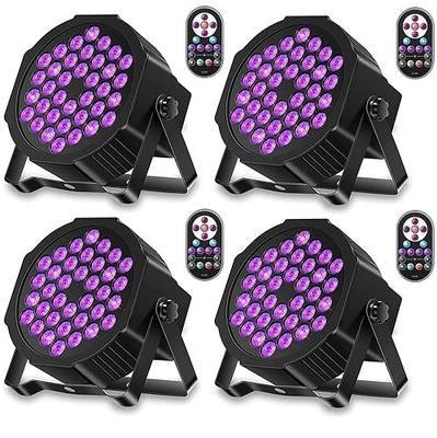 U`King 36LED Black Lights, 72W UV Blacklights Stage Lights with Glow in The Dark Party Supplies by Remote DMX Control for Christmas Blacklight Tapestry Church Birthday Party DJ Bars Nightclubs