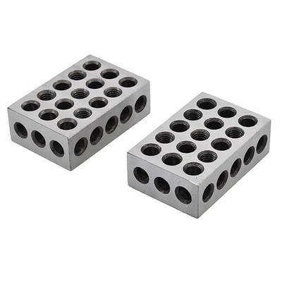 Precision 1 x 2 x 3 Inch Blocks 23 Holes Accuracy 0.0002 Inch Suitable for Milling Machines for Setup, Layout and Inspection Jobs 1 Pairs