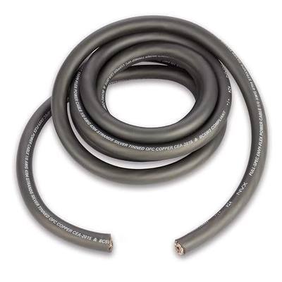 NVX XW0GR10 10 ft. of Frosted Gray 1/0-Gauge True Spec 100% Oxygen-Free Copper EnvyFlex Power/Ground Wire