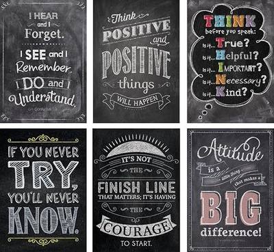 Creative Teaching Press Inspire U Chalk Posters 6-Pack (7425)