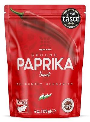 Artisan SWEET Hungarian Paprika Powder (6oz/170g) Winner of 2023 Great Taste Awards, Non-GMO, Imported from Hungary, Amazing Color, Unrivalled Flavor