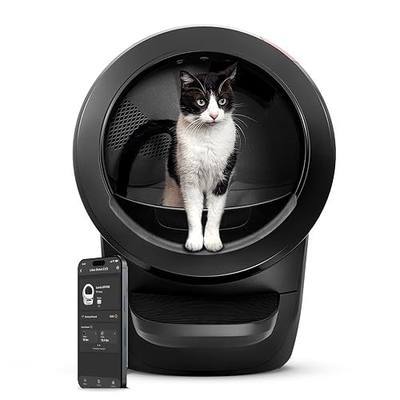 Litter-Robot 4 with Step & Fence by Whisker, Black | Automatic, Self-Cleaning Cat Litter Box, Helps Reduce Litter Box Odors, Never Scoop Again, Includes 1 Year of WhiskerCare