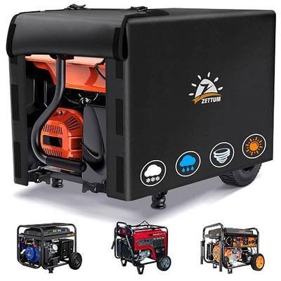 Zettum Generator Cover 32 Inch - 600D Outdoor Generator Covers Heavy Duty Waterproof, Small Outside Equipment Cover for DuroMax, Westinghouse, Champion, Predator, Honda Portable Generator 5000-10000W