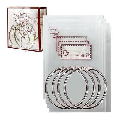 Embroidery Threads Cross Stitch Floss Bag Organizer 5.12 x 3.6 inch - 200 Pack with 4 Rings