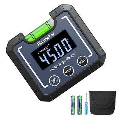 Digital Angle Gauge,0.05° High Precision Inclinometer with Magnetic Base & Bubble Level,0-360° Angle Finder Protractor LCD Backlight for Miter Saw,Woodworking,Construction,Automotive,DIY