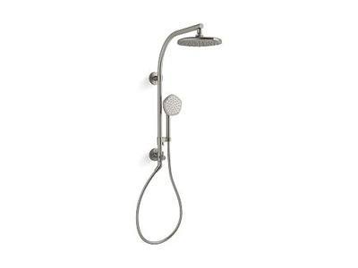KOHLER 27118-G-BN Hydrorail-R Occasion Arch Shower Column Kit With Rainhead And Handshower 1.75 Gpm in Vibrant Brushed Nickel