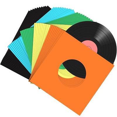 Eaasty 50 Pieces 7 Inch Vinyl Record Sleeves 45 RPM Paper Record Covers Paper Inner Sleeves for Album Jacket Covers Collection Storage, Dust and Scratch Protection(Colorful)