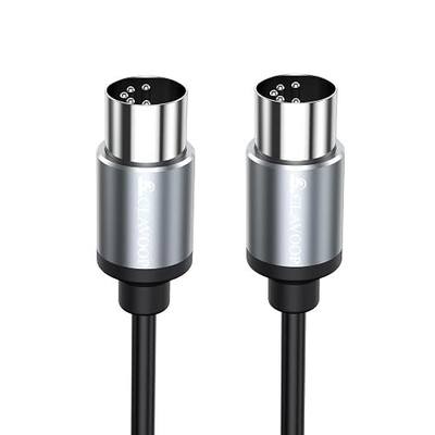 MIDI Cable 3ft, 5 Pin DIN MIDI Cables 3 feet, MIDI Cord Male to Male Compatible with MIDI Keyboard Electronic Piano Electronic Drum Audio Amplifier Multi Effects Synth External Sound Card