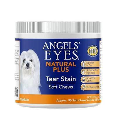 Angels' Eyes Natural Tear Stain Prevention Soft Chews for Dogs | Chicken Flavor | 90 Count | Daily Supplement for All Breeds | No Wheat or Corn | Cranberry, Eyebright & Marshmallow Root | NASC Seal