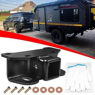 Class 3 Trailer Hitch Receiver, 2 Inch Tow Receiver Hitch Compatible with 2010-2024 Lexus GX460 Accessories, Heavy Duty GX 460 Towing Hitch with Anti-Rust Gloss Black Powder Coating, Gloves Included