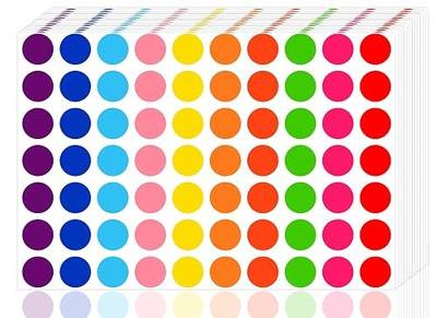 3500 Pieces Dot Stickers, 3/4 inch Color Coding Labels, 10 Color Circle Price Stickers for Office Classroom Student