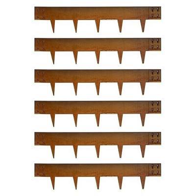 Corten Steel Edging Steel Landscape Edging Metal Garden Edging 8 Inch Metal Landscape Edging Landscaping Rusted 40 Inch Strips Patina 6 pcs Edge for Yard Lawn Outdoor by GZGNEEVL