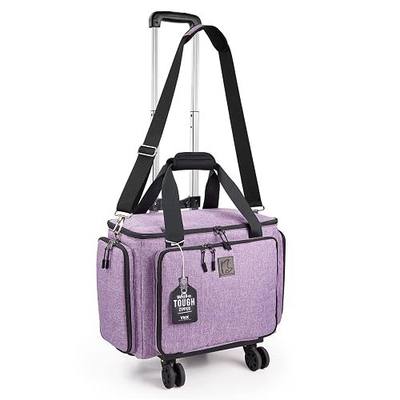Rolling Sewing Machine Bag with Universal wheels,Sewing Machine Carrying Case with YKK zipers, Compatible most Standard Brother, Singer, Bernina, Sewing Machines.For Women