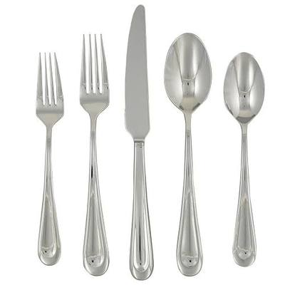 Ginkgo International Corrie 5-Piece Stainless Steel Flatware Place Setting, Service for 1