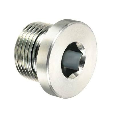 PATIKIL M20*1.5 Internal Hex Head Pipe Fitting Plug, Male Thread 45# Steel Socket Plug with Sealing Ring for Terminate Pipe Ends