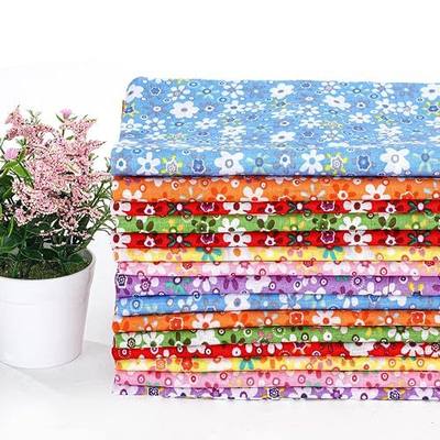 Kingdder 15 Pcs 20 x 20 Cotton Fabric Floral Square Quilting Patchwork Flower Fabric Fat Quarter Colorful Printed Square Patchwork Fat Bundles for DIY Crafts Cloths Handmade Supplies