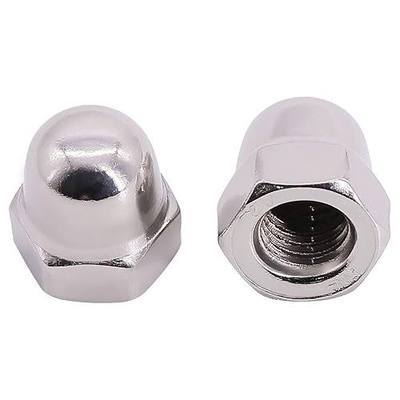 M3-0.5 (100 Pcs) Acorn Cap Nut, 304 Stainless Steel 18/8, Hex Drive, Hex Dome Head Cap Nut, DIN1587