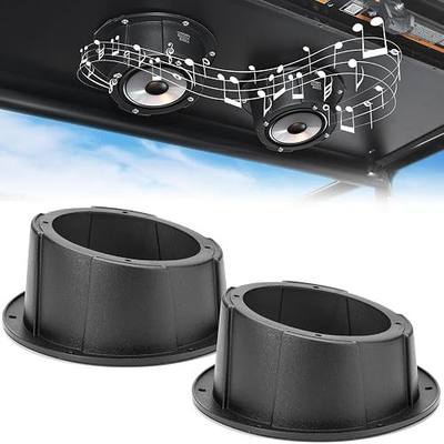 KEMIMOTO 2PCS Angled Speaker Enclosures Boxes Pods, Universal for 6.5" Speakers Compatible with UTVs, RVs, Cars, Boats, Trunks, Trailers for 9.56 Inch Surface Mount, Black