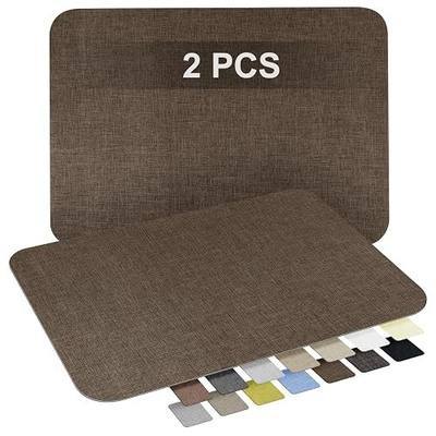 2 PCS Canvas Fabric Patches - 8 x 11 inch Self-Adhesive Repair Tape, Furniture & Car Seats, Dark Coffee Brown