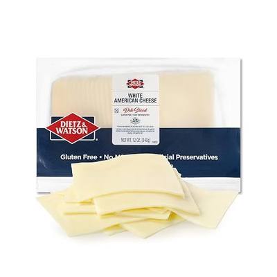 Dietz & Watson Deli-Sliced White American Cheese, 12 oz