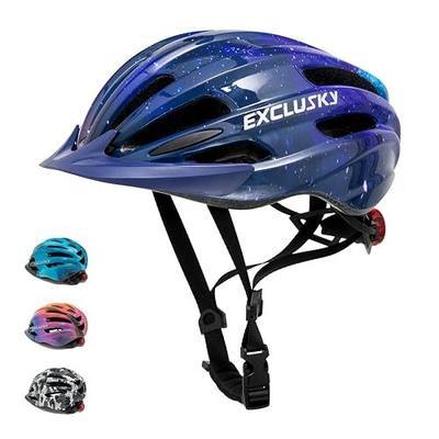 Exclusky Kids Bike Helmet with LED Light – Adjustable Multi-Sport Youth Helmet for Boys & Girls, Ages 5-12, Fits 50-57cm, Cycling Safety Gear