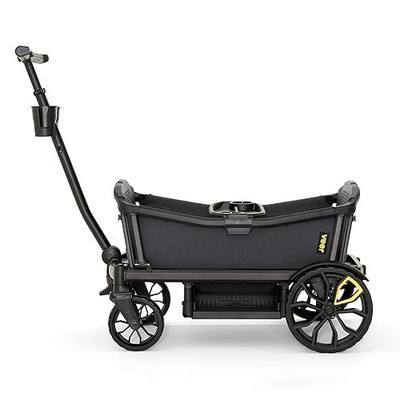 Veer All-Terrain Cruiser XL | Premium Off-Road Wagon Stroller for Babies, Toddlers, and Kids | Push/Pull/Push-Along Steering for Uneven Terrain | JPMA Certified | Lightweight and Collapsible | 4 Seats