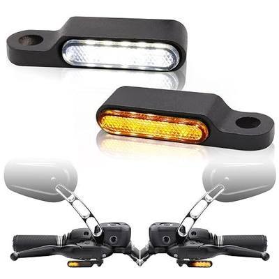 Rich Choices Handlebar LED Turn Signals Mini Motorcycle Blinkers Front Running Light Universal Compatible with Harley Sportster Dyna Honda Shadow Kawasaki Vulcan Yamaha V-Star Road Star